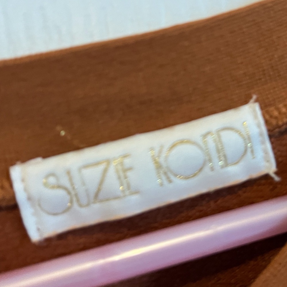 SUZIE KONDI Women's Velour Raglan Sweatshirt Top Orange Rust Myrrh XS - Picture 6 of 14